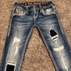 Women’s Rock Revival Sun Skinny Jeans